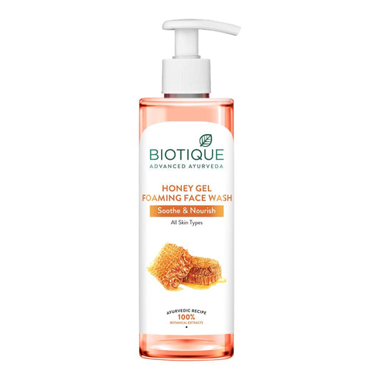 Biotique Honey Gel Soothe & Nourish Foaming Face wash | Soap Free Formula | 200ml