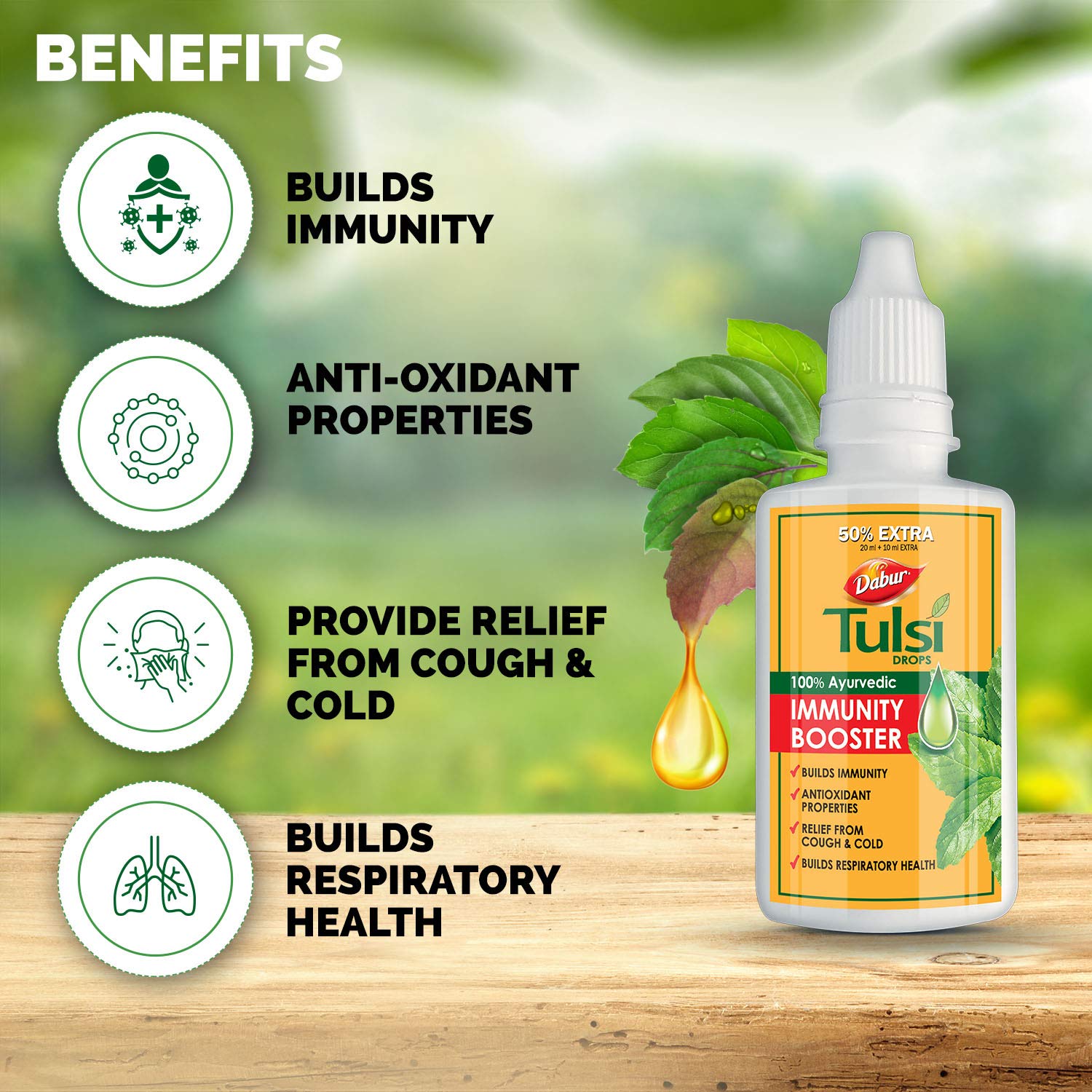 Dabur Tulsi Drops - 30 ml - Pack of 1