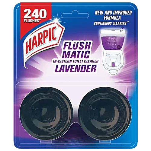 Harpic Flushmatic In-Cistern Toilet Cleaner Block - Lavender, 100 g