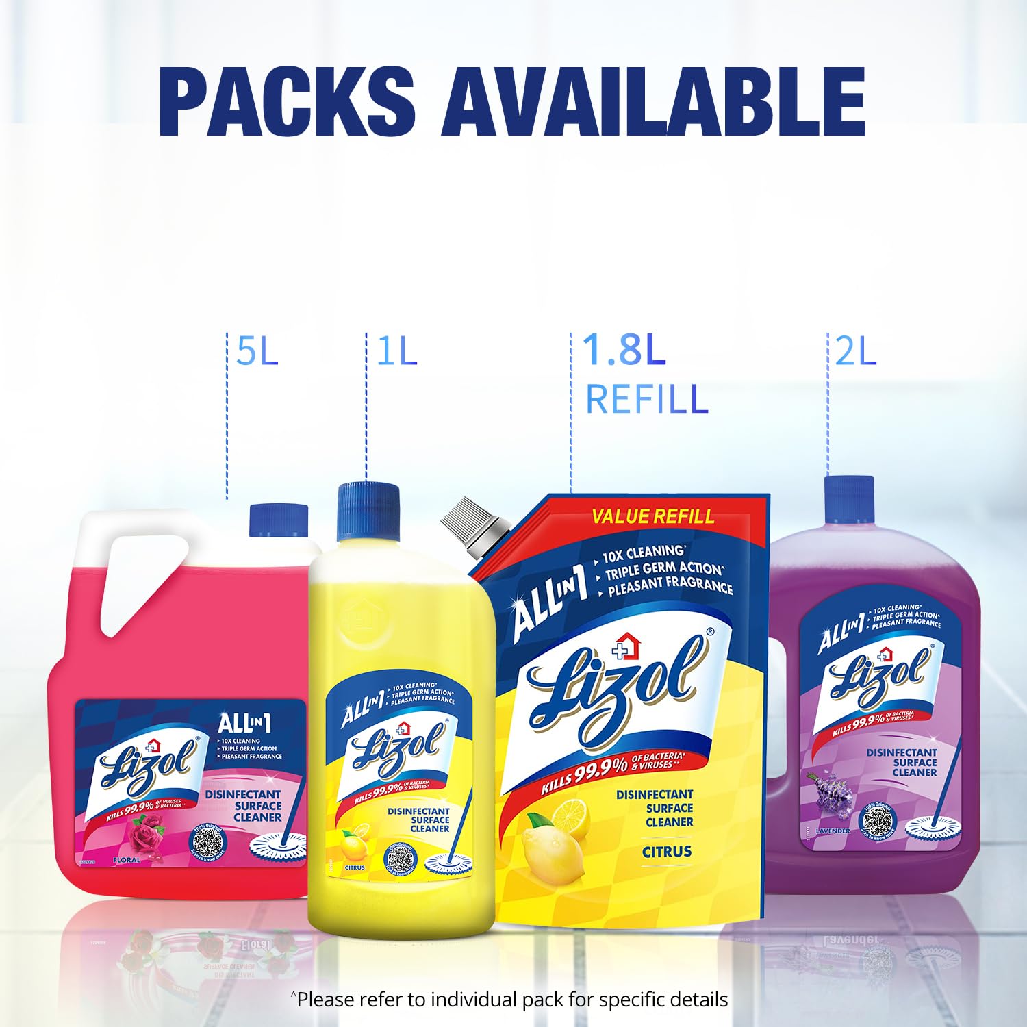 Lizol Disinfectant Surface & Floor Cleaner Liquid, Sandal - 500 ml