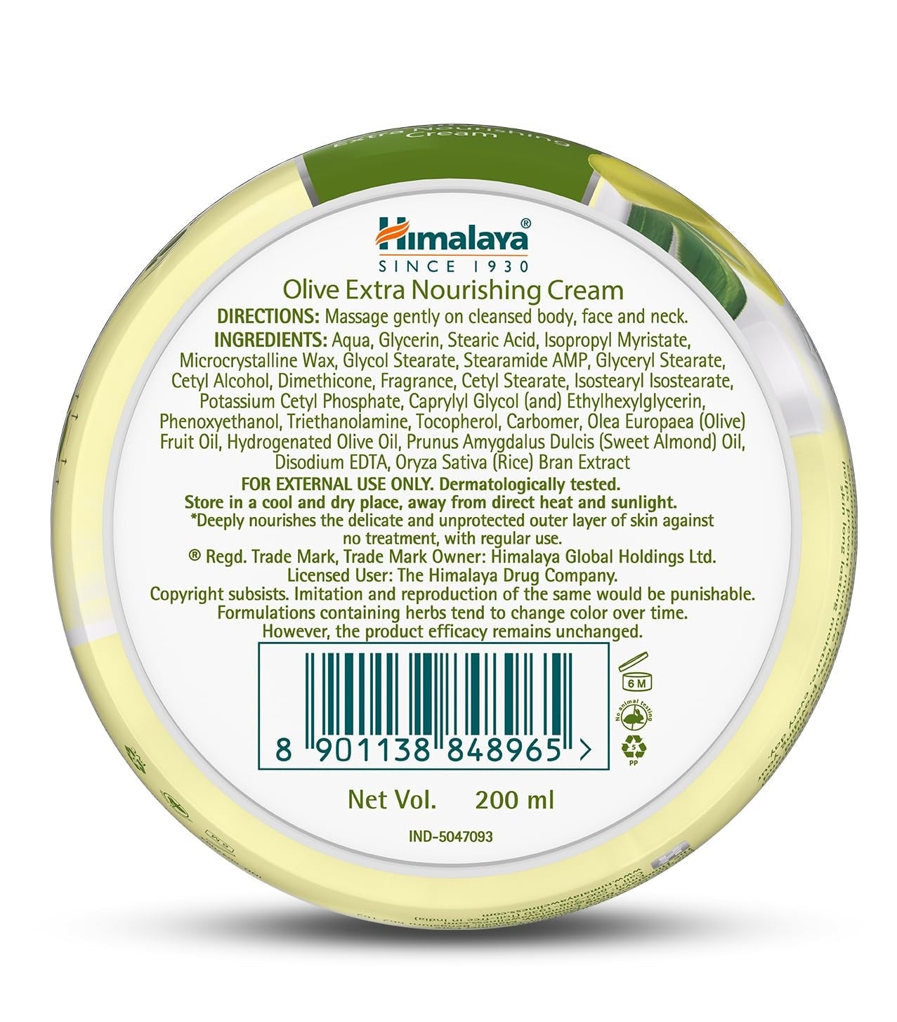 Himalaya Olive Extra Nourishing Cream 200ml