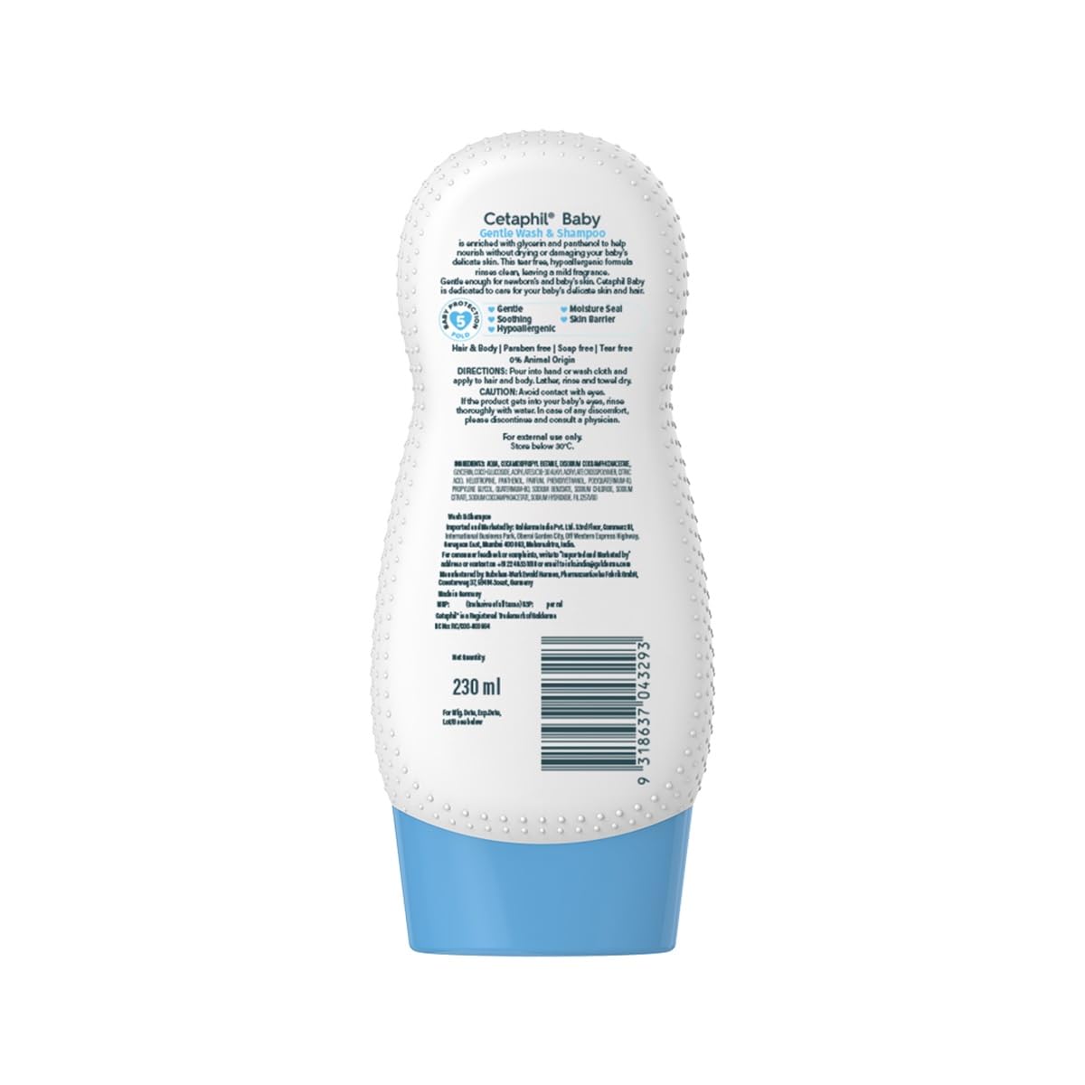 Cetaphil Baby Gentle Wash & Shampoo With Glycerin & Panthenol - 230 ml