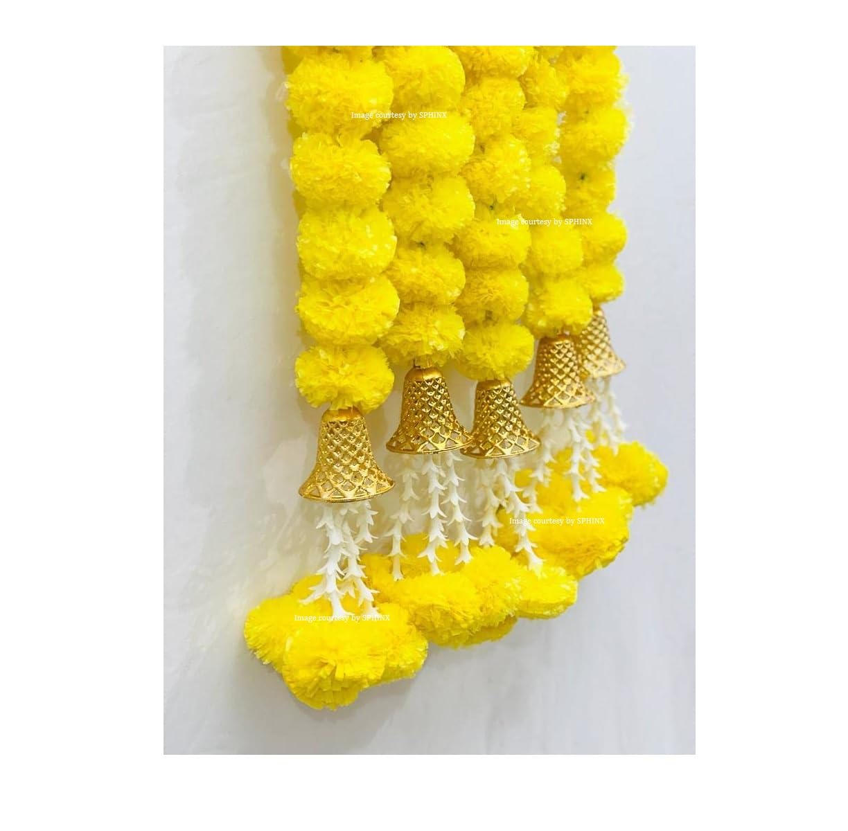 Yellow Garlands (Yellow (2 Pieces), Approx 3 ft/36 Inches/90 cms)
