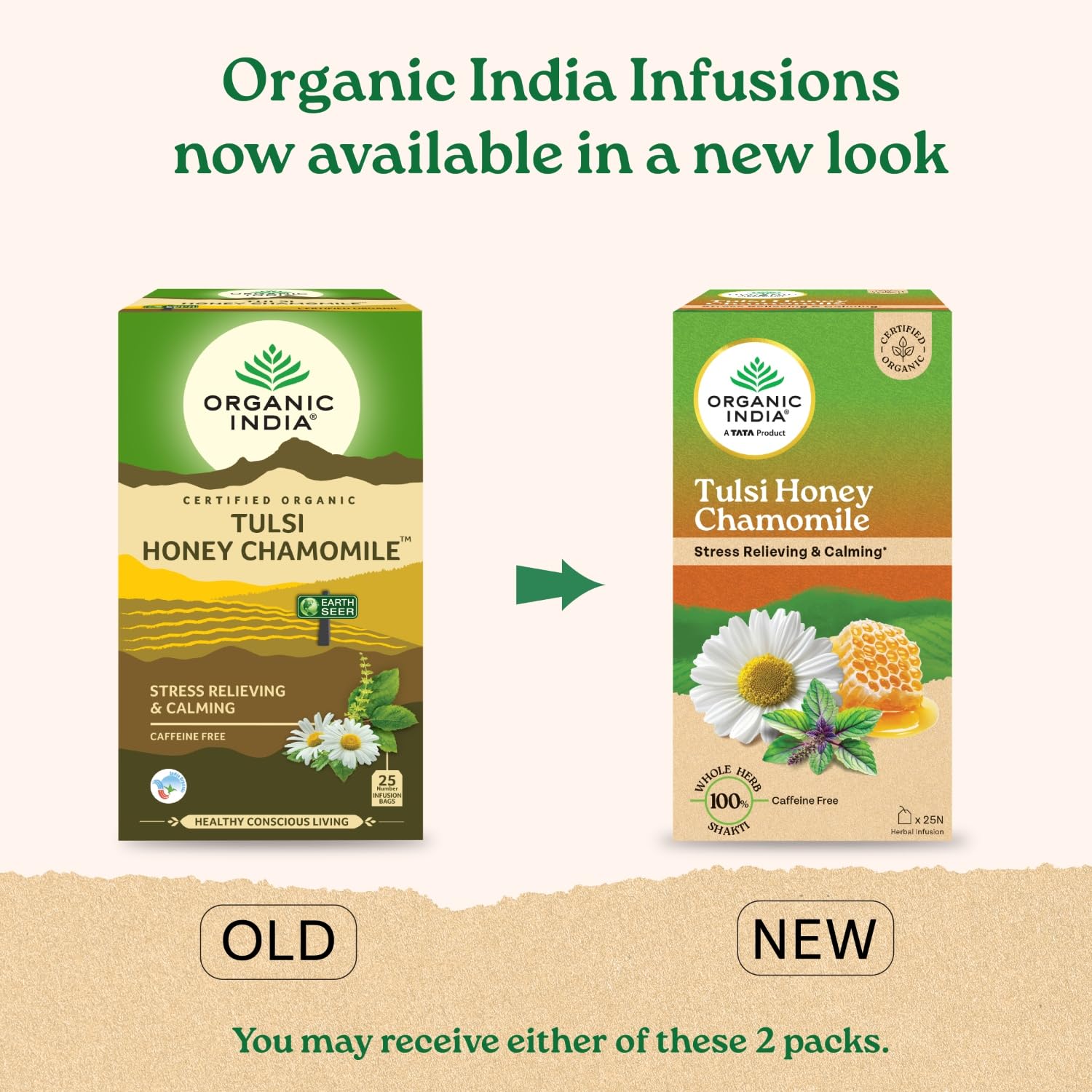 Organic India Tulsi Honey Chamomile Infusion - 25 Tea Bags