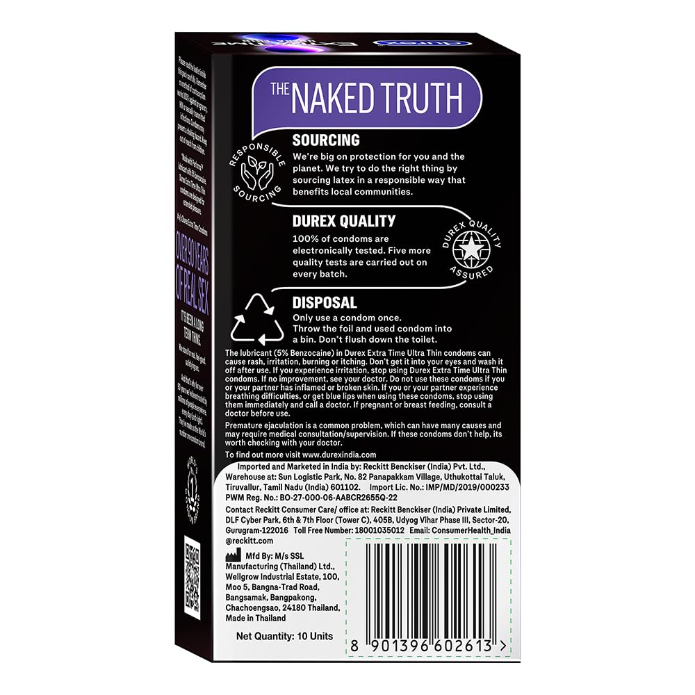 Durex Extra Time Ultra Thin - 10 Condoms