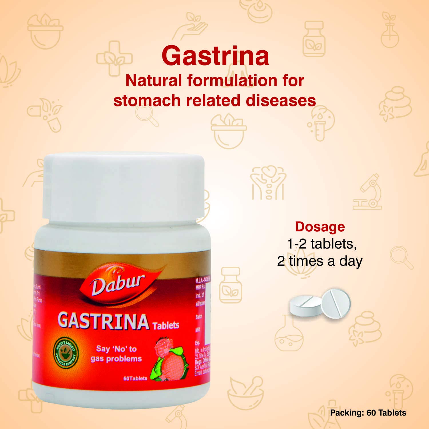 Dabur Gastrina - 60 Tablets