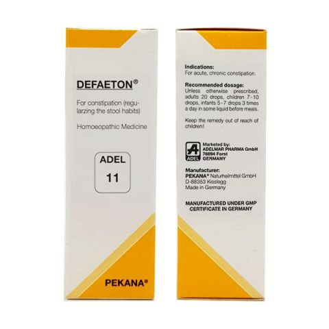 ADEL 11 Homoeopathic Defaeton Drop 20ml for constipation Indigestion Acidity Gas