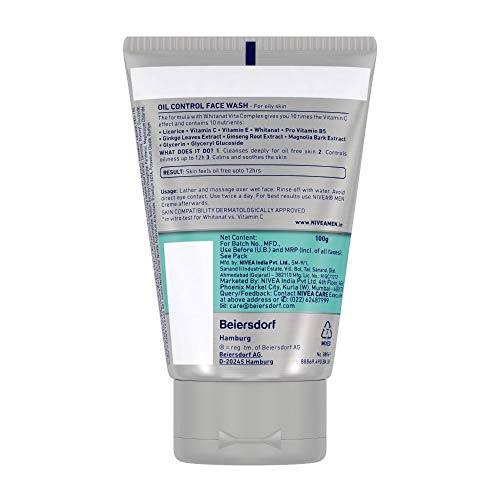 Nivea Oil Control Face Wash, 100ml Pack of 3