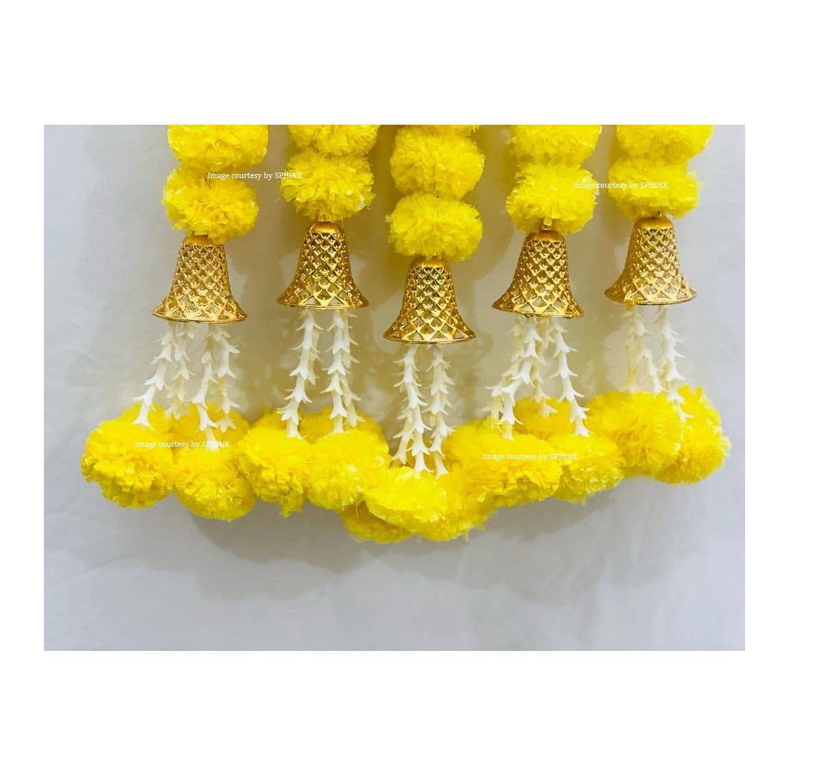 Yellow Garlands (Yellow (2 Pieces), Approx 3 ft/36 Inches/90 cms)
