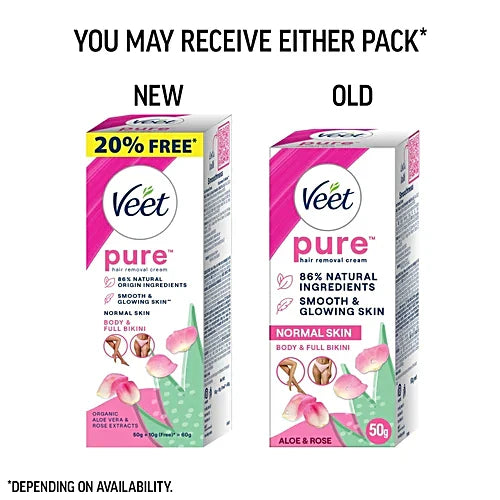 Veet Pure Hair Removal Cream - Normal Skin, For Women, 50 g