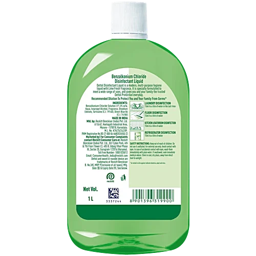 Dettol Lime Fresh Disinfectant Liquid, 1 L