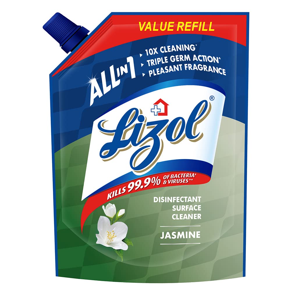 Lizol 1800 ml - Jasmine, Disinfectant Surface & Floor Cleaner Liquid Refill Pack