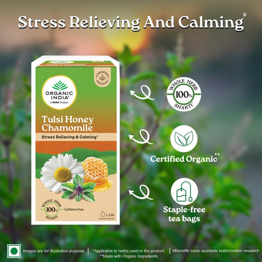 Organic India Tulsi Honey Chamomile Infusion - 25 Tea Bags