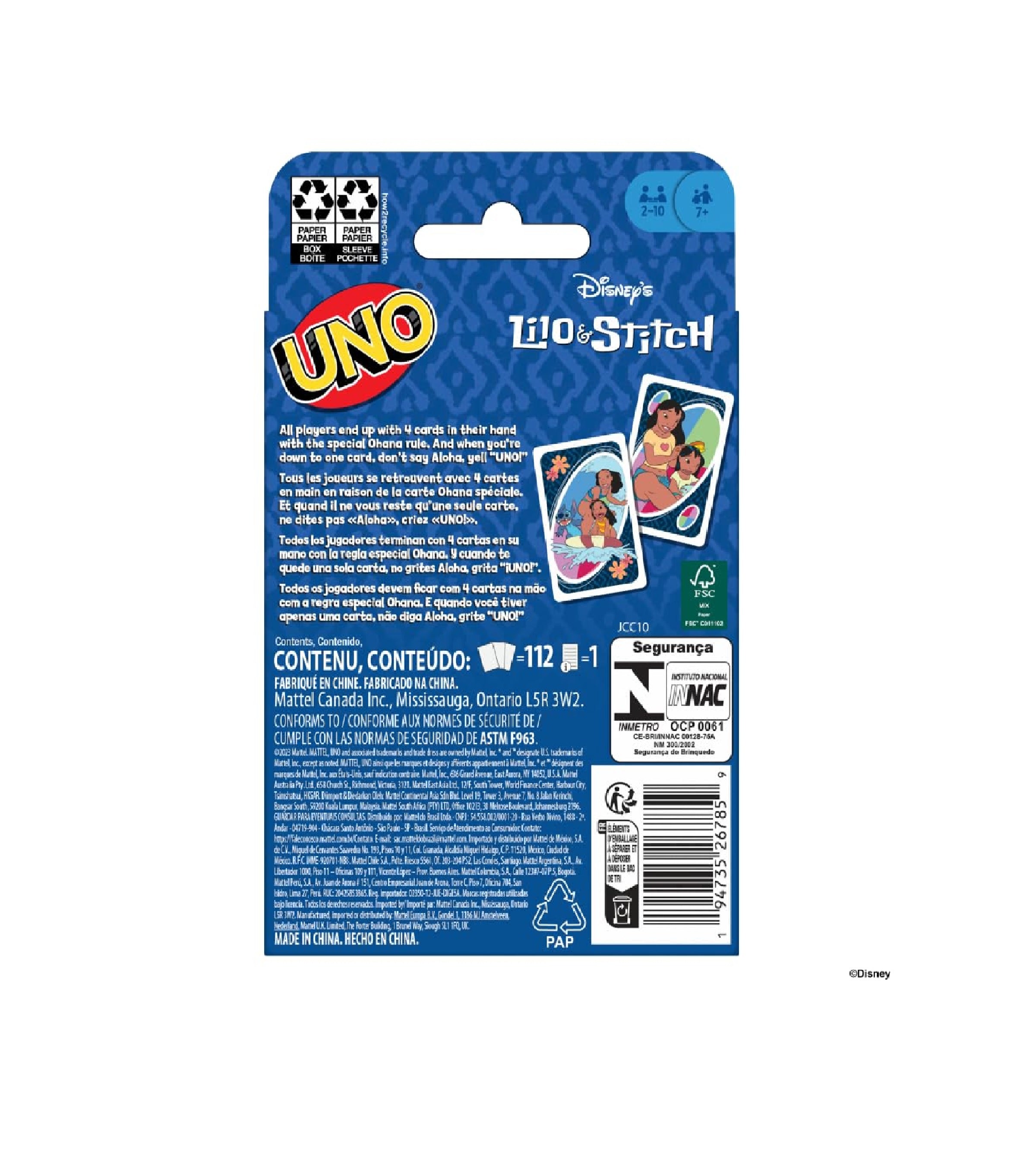 Uno Lilo and Stitch  Disney Card Game for the Whole Family, Children and Adults, with Special Movie Inspired Card