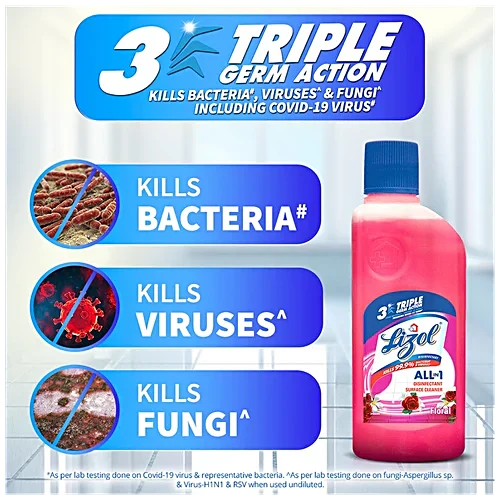 Lizol Disinfectant Surface & Floor Cleaner Liquid - Floral, 200 ml