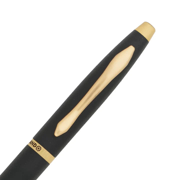 SWISSBRAND Opulent 2525 Matte black gold Rollerball Pen with gold trim