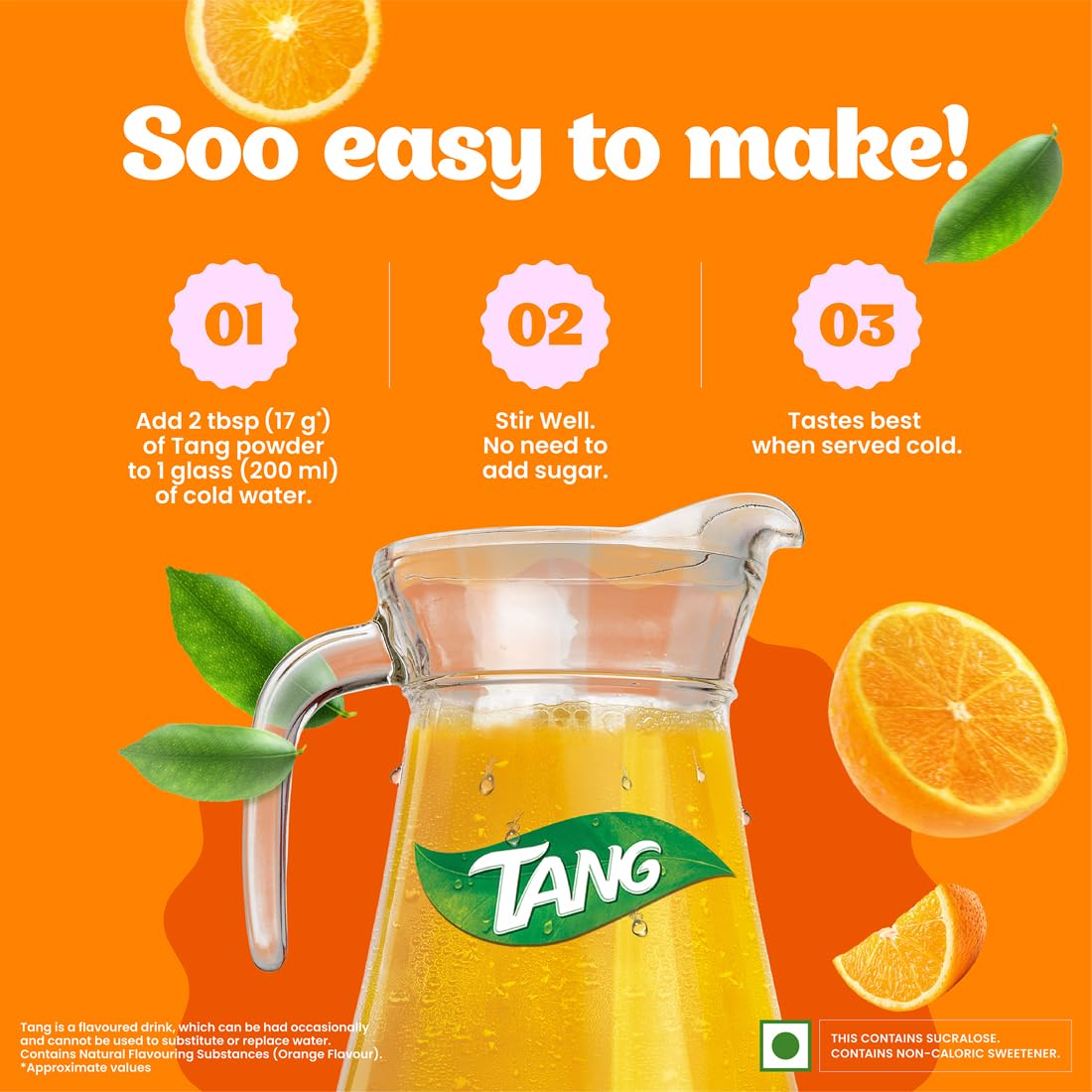 Tang Orange Instant Drink Mix, 500 g