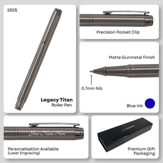Legacy Titan Gunmetal Finish Metal Rollerball Pen