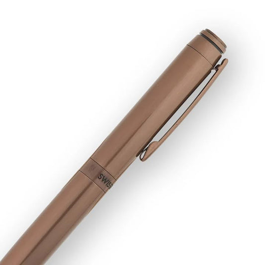 Swissbrand Legacy 2502 Premium – Matte Brown Lacquer Finish, Smooth Writing, Elegant Gift Pen Black Ink (Ball Pen)