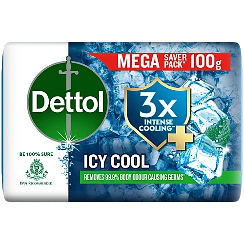 Dettol Icy Cool Soap, 100 g