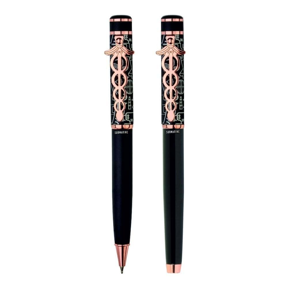 Submarine 1021 Doctor Clip Premium Ball Pen & Roller Pen Combo