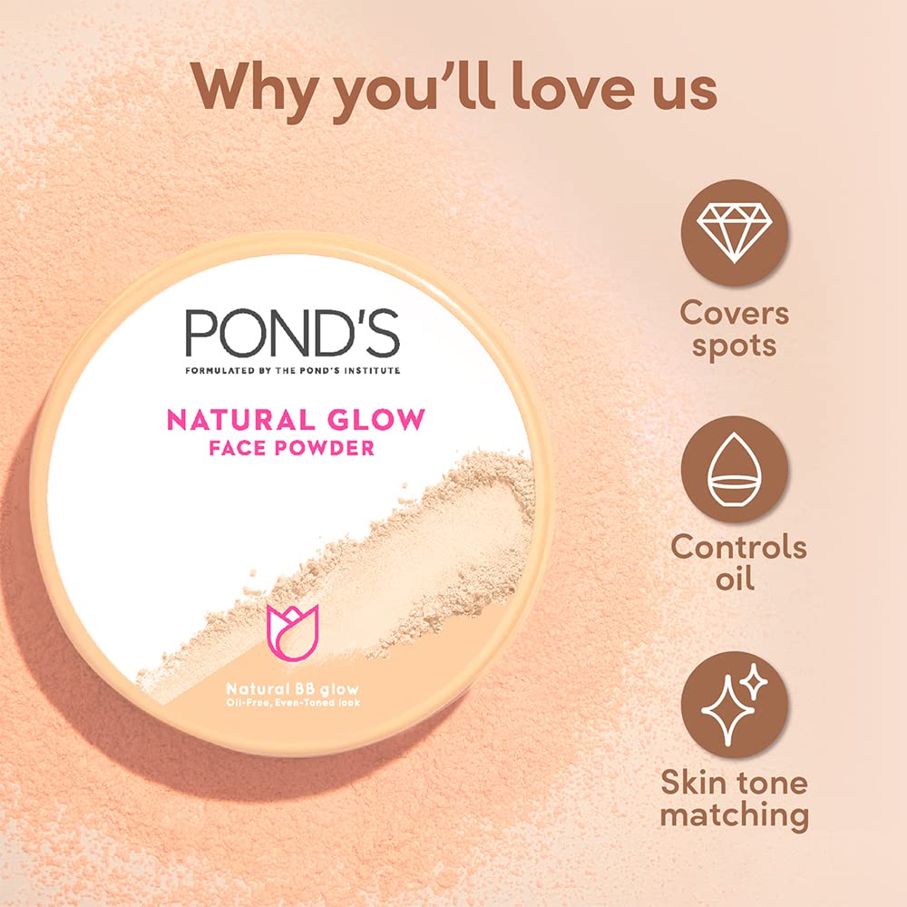 Ponds Oil Free Natural Glow Loose Face Powder - BB Glow - 30 gm