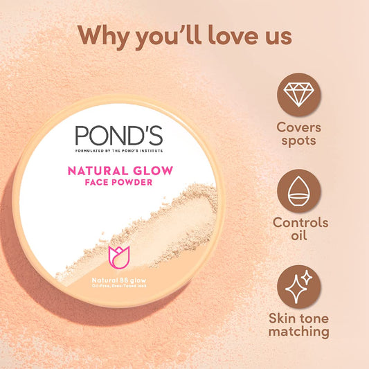 Ponds Oil Free Natural Glow Loose Face Powder - BB Glow - 30 gm