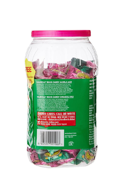 Hajmola Maha Candy Jar, Aam and Imli, 455g (130 Pieces) Inside the Jar