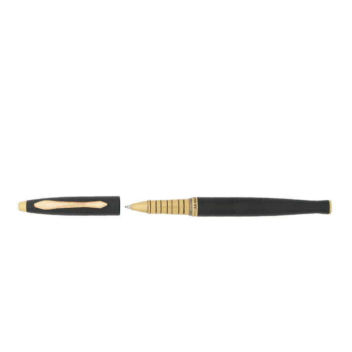 SWISSBRAND Opulent 2525 Matte black gold Rollerball Pen with gold trim