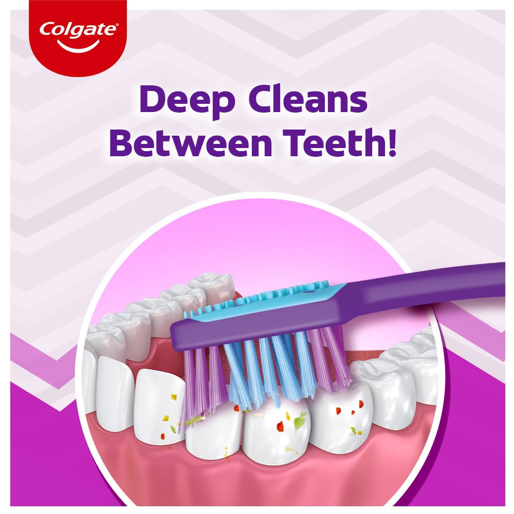 Colgate Zigzag Manual Toothbrush - Medium (Buy 2 Get 1) Multicolour