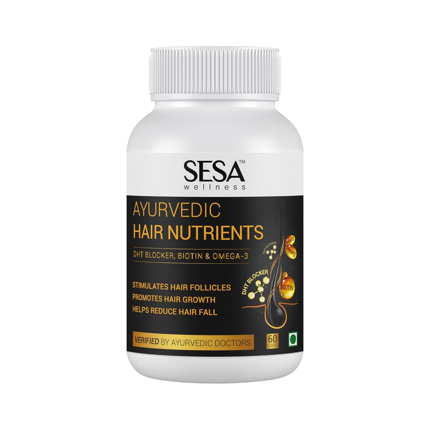 Sesa Ayurvedic Hair Nutrients Capsules - 60 caps