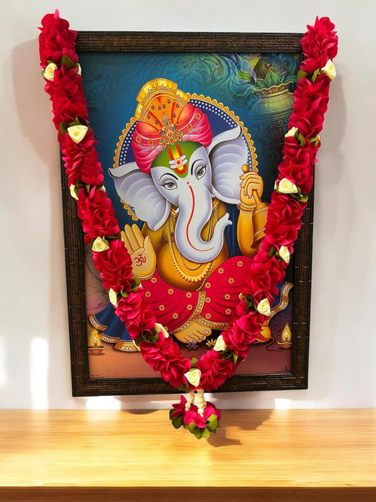 Flower or Mala for God Photo Frame Home Decoration Multipurpose Multicolour