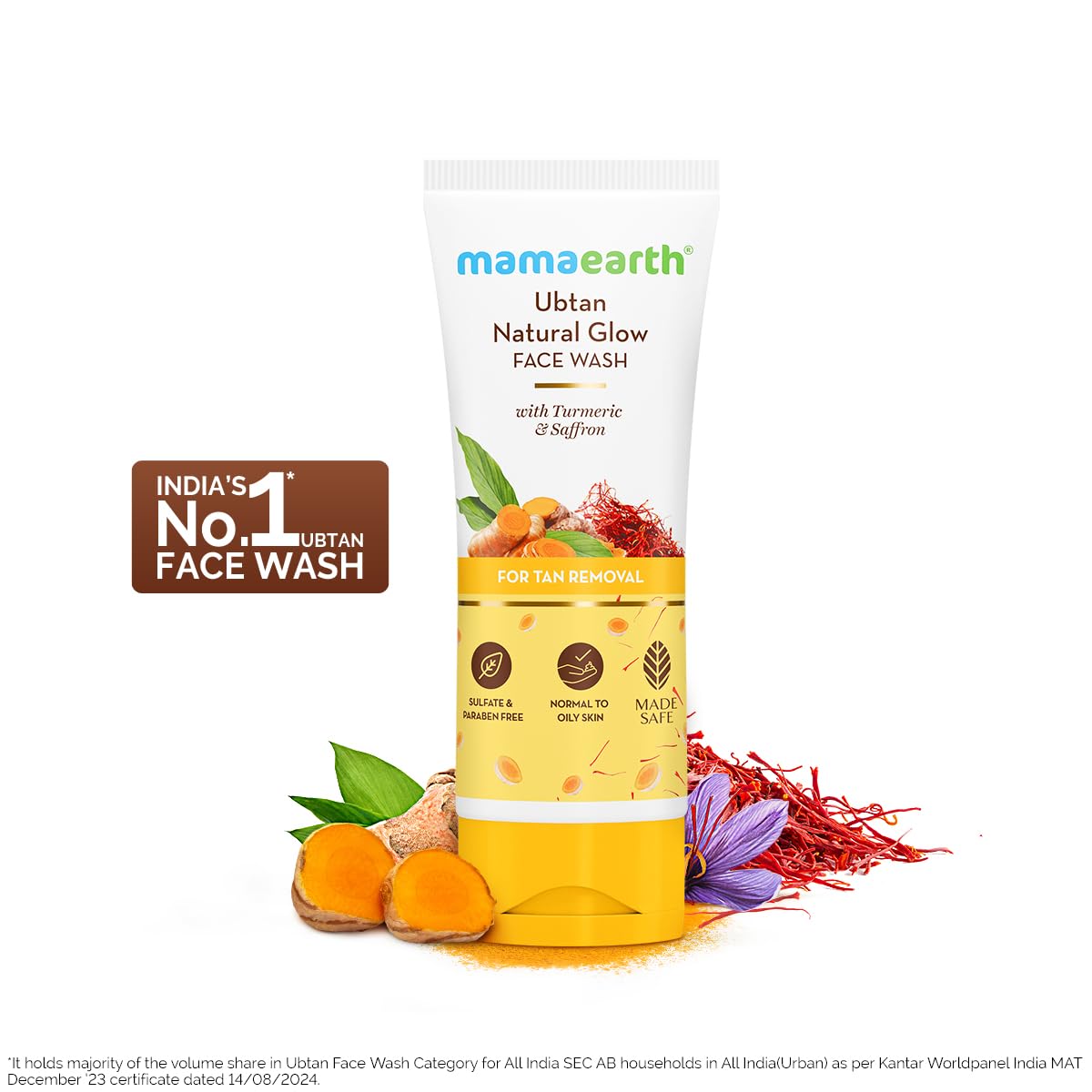 Mamaearth Ubtan Face Wash And Tea Tree Face Wash - 100ml + 100ml