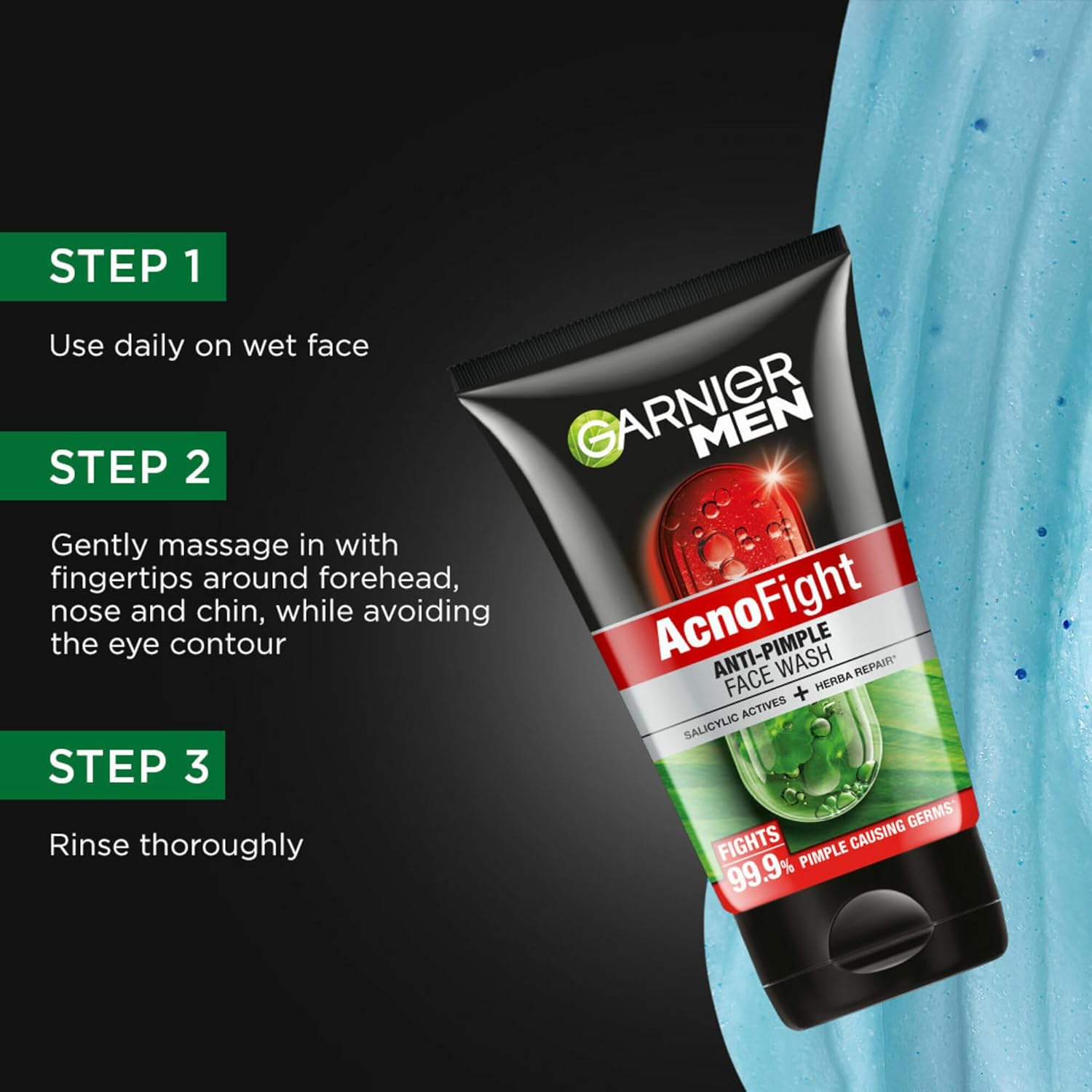 Garnier Men Acno Fight 6-in-1 Anti-Pimple Face wash - 100 ml