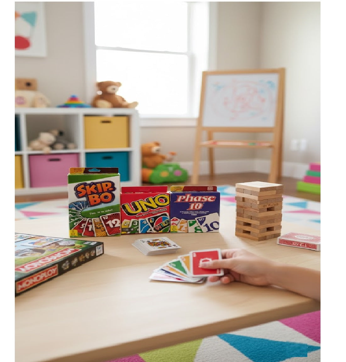 UNO Skip Bo and  UNO Wild with UNO Phase 10 Card Game Combo card Game for Friends & Family