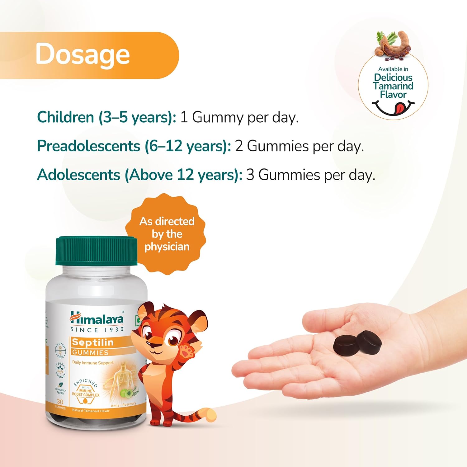 Himalaya Herbals Septilin Gummies For Daily Immune Support - 30 gummies