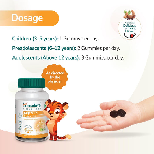 Himalaya Herbals Septilin Gummies For Daily Immune Support - 30 gummies