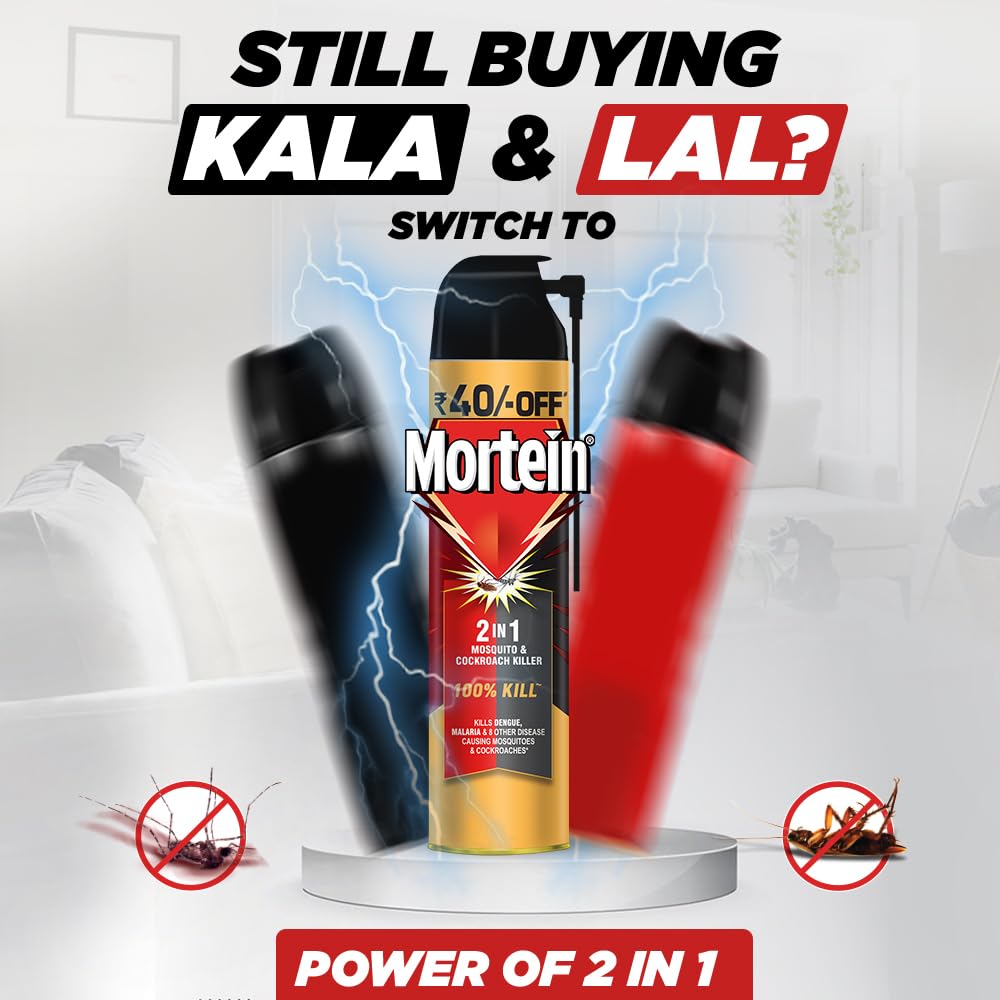 Mortein 2 in 1 Mosquito and Cockroach Killer Spray - 600ml