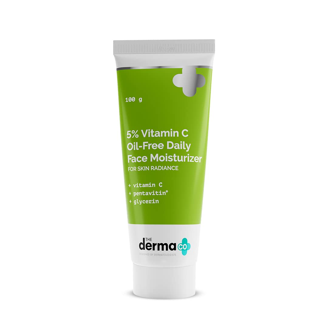 The Derma Co 5% Vitamin C Oil-Free Daily Face Moisturizer For Skin Radiance - 100 gm