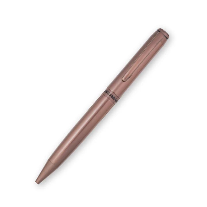 Swissbrand Legacy 2502 Premium – Matte Brown Lacquer Finish, Smooth Writing, Elegant Gift Pen Black Ink (Ball Pen)