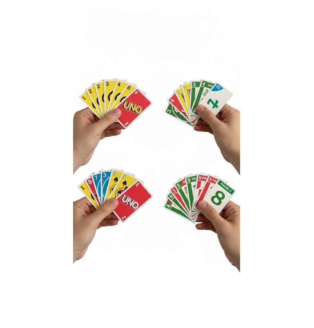 UNO Skip Bo and  UNO Wild with UNO Phase 10 Card Game Combo card Game for Friends & Family