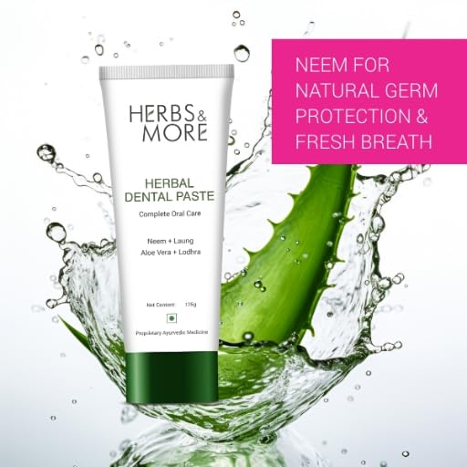 HERBS & MORE DENTAL PASTE Complete Oral Care | Neem + Laung + Alo Vera + Lodhra Toothpaste Toothpaste (125 g, Pack of 2)