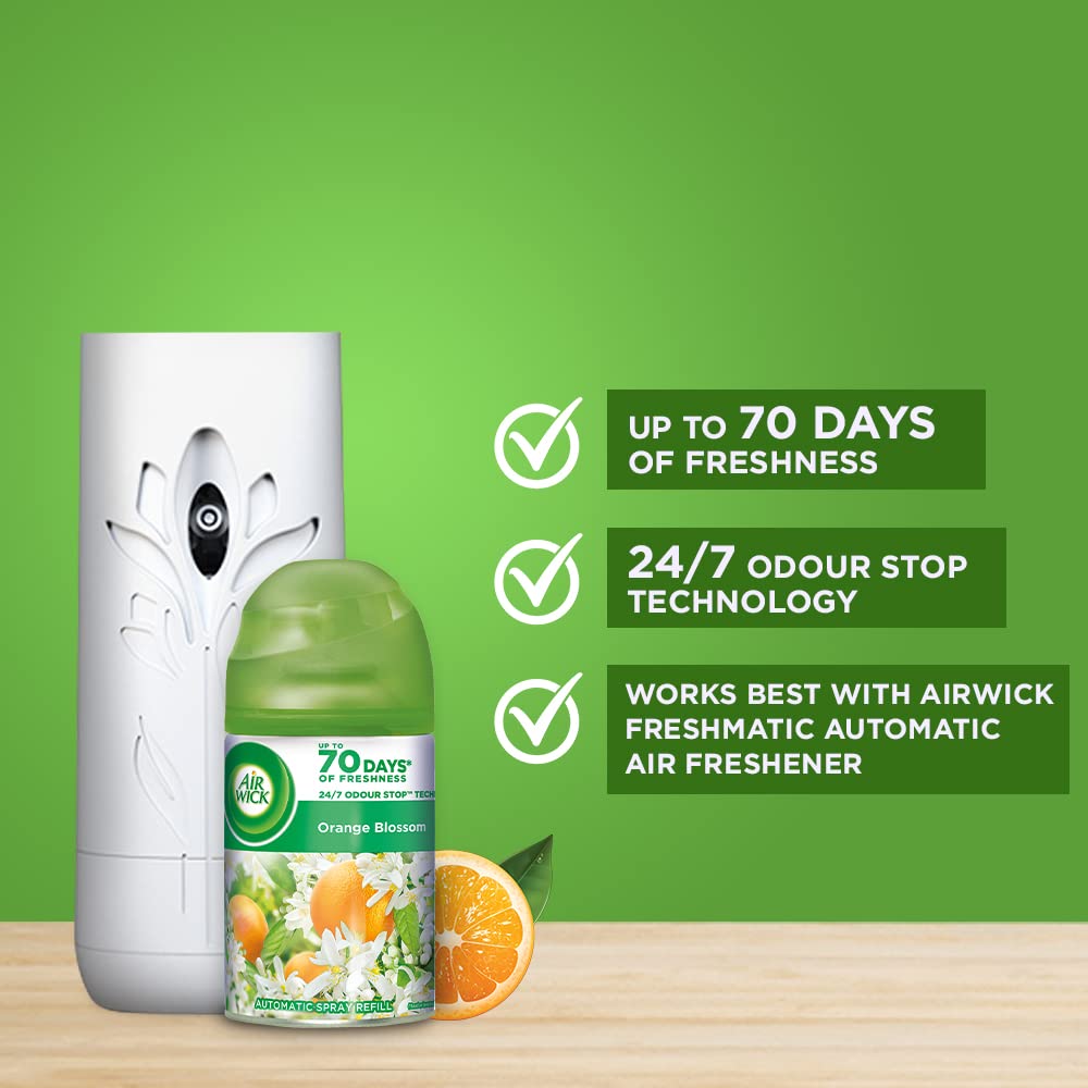 Airwick Freshmatic Automatic Air Freshener Refill, Orange Blossom -250 ml