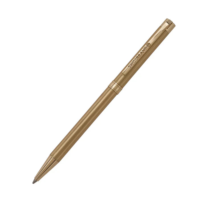 SWISSBRAND Glide 2526 High-gloss gold lacquer Ballpoint Pen with gold trim