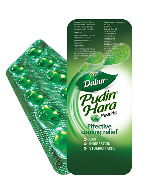 Dabur Pudin Hara Pearls Capsules - 10 Caps - Pack of 4