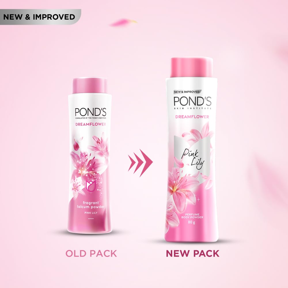 Ponds Dreamflower Fragrant Talc Powder, Pink Lilly - 100gm