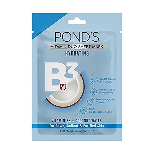 Ponds Hydrating Sheet Mask With Natural Coconut Water And Vitamin B3 - 25 ml