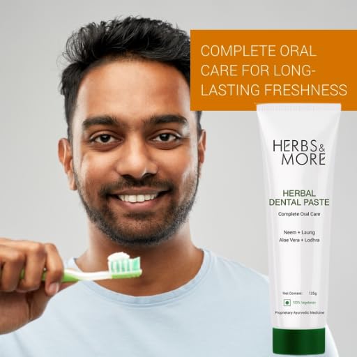 HERBS & MORE DENTAL PASTE Complete Oral Care | Neem + Laung + Alo Vera + Lodhra Toothpaste Toothpaste (125 g, Pack of 2)