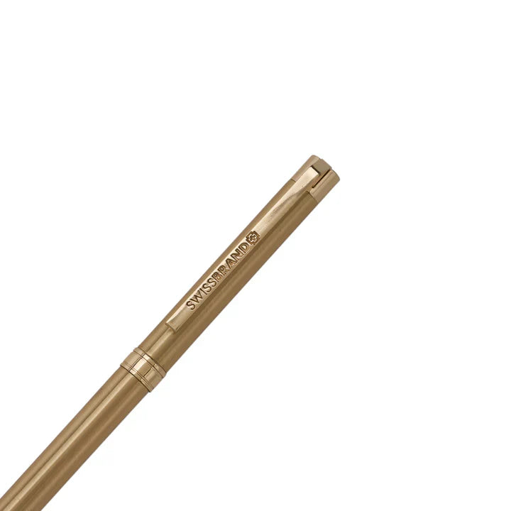 SWISSBRAND Glide 2526 High-gloss gold lacquer Ballpoint Pen with gold trim