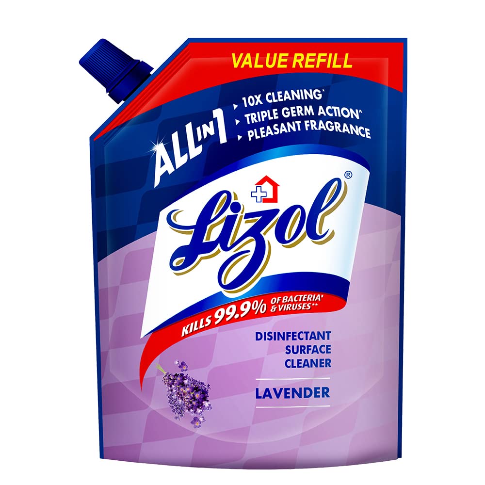 Lizol 1800 ml - Lavender, Disinfectant Surface & Floor Cleaner Liquid Refill Pack